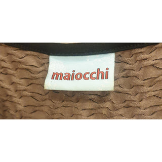 Maiocchi textured brown sleeveless maxi dress size 16 Maiocchi preloved second hand clothes 9