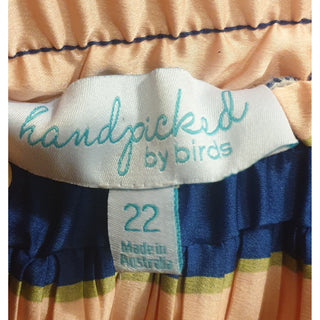 Handpicked by Birds colourful horizontal striped and pleated skirt size 22 (best fits size 18-20) Dear Little Panko preloved second hand clothes 9