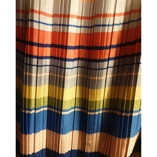 Handpicked by Birds colourful horizontal striped and pleated skirt size 22 (best fits size 18-20) Dear Little Panko preloved second hand clothes 10