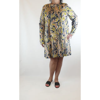 Gorman Lovely and unique print long sleeve swing dress size 18 Dear Little Panko preloved second hand clothes 1