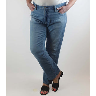 Uniqlo light denim straight leg style jeans size 36 (best fits size 16-18) Uniqlo preloved second hand clothes 4