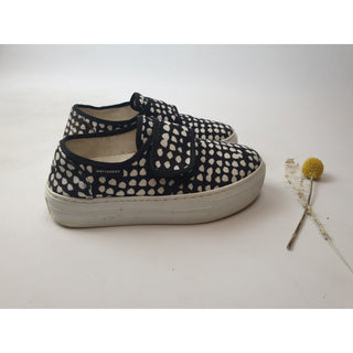 Marimekko low platform black and white print slip on shoes size 36 Dear Little Panko preloved second hand clothes 7