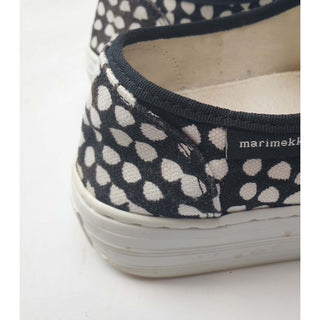 Marimekko low platform black and white print slip on shoes size 36 Dear Little Panko preloved second hand clothes 9