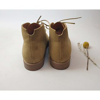 Bared beige soft neubuck leather laceup boots size 39 bared-beige-soft-neubuck-leather-laceup-boots-size-38