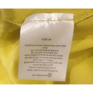 Gorman lime yellow 100% silk sleeveless shirt size 14 (best fits size 12-small 14) Gorman preloved second hand clothes 10