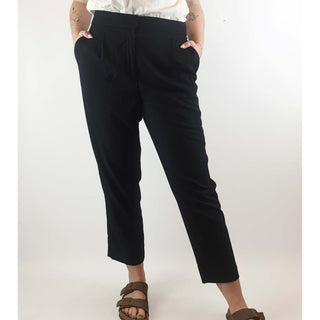 Classic black work pants with front seam size ML (best fits size 12-small 14) Unknown preloved second hand clothes 1