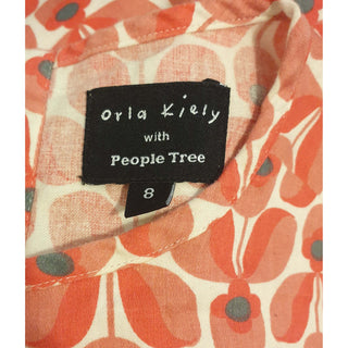 Orla Kierly x People Tree preloved red print tee shirt with front pockets size 8 Orla Kierly preloved second hand clothes 7