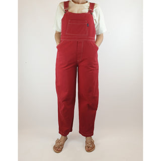 RadRags red overalls with contrasting white stitching size 12 (tiny fit, best fits siize 10) Dear Little Panko preloved second hand clothes 1