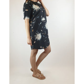 Kloke navy dress with cute flower and petal print size S (best fits size 10) Kloke preloved second hand clothes 5