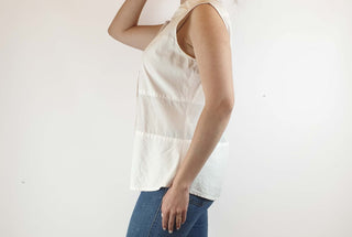 Veronica Maine white cotton mix sleeveless shirt size 10 Veronica Maine preloved second hand clothes 5