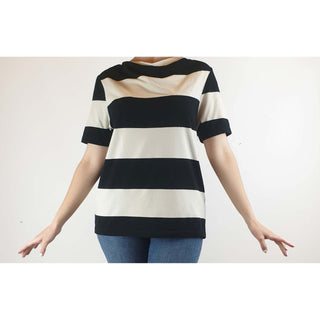 Gorman black and white chunky striped tee shirt size 10 Gorman preloved second hand clothes 2