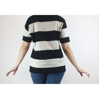 Gorman black and white chunky striped tee shirt size 10 Gorman preloved second hand clothes 5