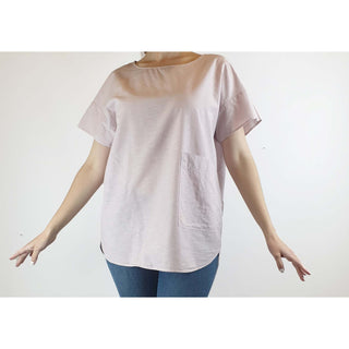 Cos pink cotton-linen mix top with cute front pocket size S (best fits size 10) Cos preloved second hand clothes 1