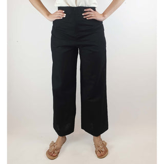 Nude Lucy black linen mix straight leg pants size S (best fits size 10) Dear Little Panko preloved second hand clothes 1