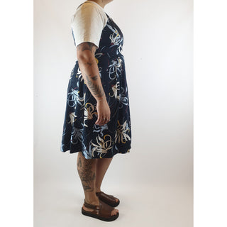 Veronica Maine pre-owned navy cotton sleeveless dress with lovely floral print size 14 Veronica Maine preloved second hand clothes 7