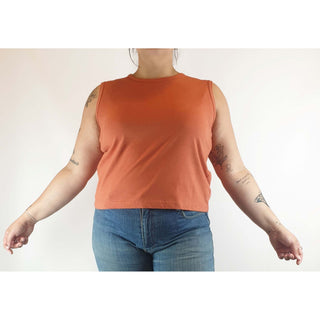 Gorman cropped sleeveless orange top size 16 Gorman preloved secondhand 2