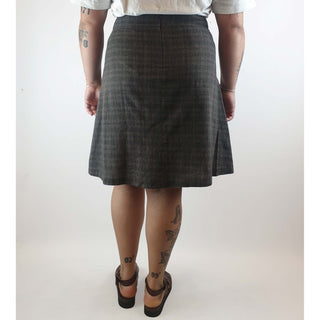 Dot Herbey pre-owned cotton/linen check print skirt size 14 Dot & Herbey preloved second hand clothes 8