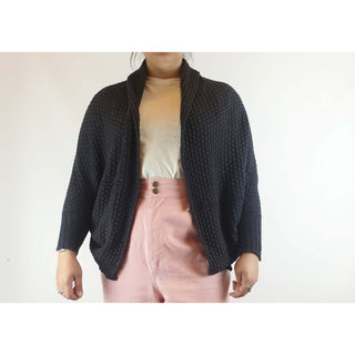 Uimi charcoal cotton knit oversize cardigan - one size fits most Uimi preloved second hand clothes 1