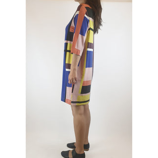 Obus second hand asymmetrical and colourful check print dress size 0 (best fits size 8) Obus preloved second hand clothes 6