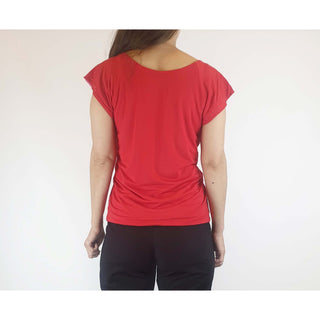 Reversible tee shirt top with red and pink sides best fits size 8 Unknown preloved second hand clothes 9