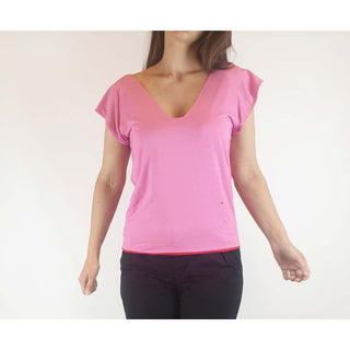 Reversible tee shirt top with red and pink sides best fits size 8 Unknown preloved second hand clothes 2