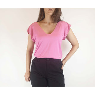 Reversible tee shirt top with red and pink sides best fits size 8 Unknown preloved second hand clothes 4