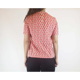 Orla Kierly x People Tree preloved red print tee shirt with front pockets size 8 Orla Kierly preloved second hand clothes 6