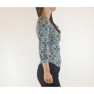 Obus preloved blue print top size 1 (best fits size 8) Obus preloved second hand clothes 7