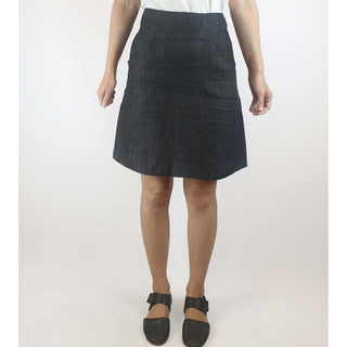 Preap Coutts preloved charcoal 100% linen skirt size 1 (best fits size 8) Preap & Coutts preloved second hand clothes 2