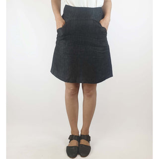 Preap Coutts preloved charcoal 100% linen skirt size 1 (best fits size 8) Preap & Coutts preloved second hand clothes 4