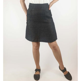 Preap Coutts preloved charcoal 100% linen skirt size 1 (best fits size 8) Preap & Coutts preloved second hand clothes 5