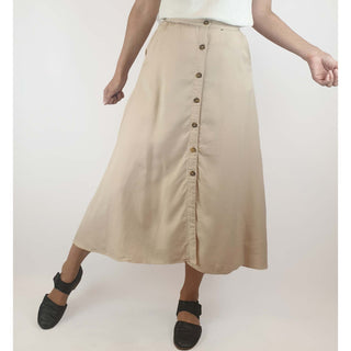 The Fifth Label preloved beige high waisted mid-calf length skirt size XS (best fits size 8) The Fifthe Label preloved second hand clothes 1