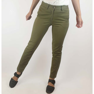 Kloke preloved olive green cotton pants size 28 (best fits size 8) Kloke preloved second hand clothes 3