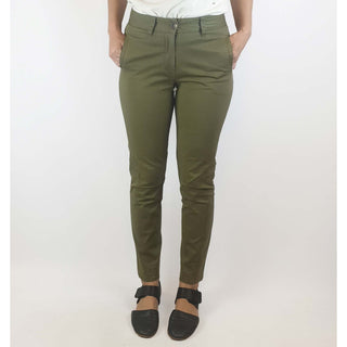 Kloke preloved olive green cotton pants size 28 (best fits size 8) Kloke preloved second hand clothes 4