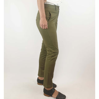 Kloke preloved olive green cotton pants size 28 (best fits size 8) Kloke preloved second hand clothes 7
