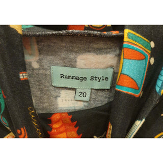 Rummage Style black print skivvy size 20 Rummage Style preloved second hand clothes 7