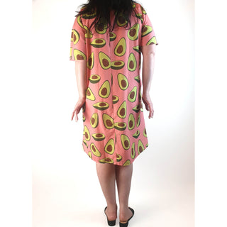 Tulips pink avocado print dress size 18 Tulips preloved second hand clothes 6