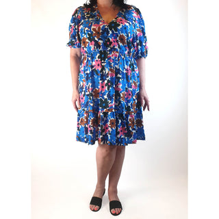 Little Party Dress blue floral dress size 16 Little Party Dress preloved second hand clothes 2