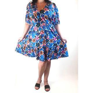 Little Party Dress blue floral dress size 16 Little Party Dress preloved second hand clothes 4