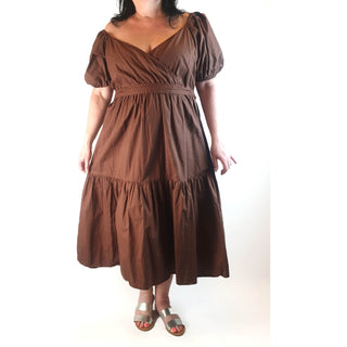 Influence brown cotton dress size 20 Influence preloved second hand clothes 2