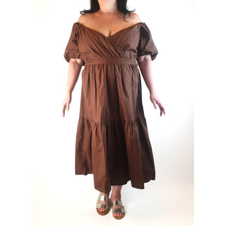 Influence brown cotton dress size 20 Influence preloved second hand clothes 3