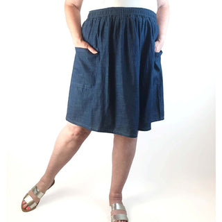 Rummage Style dark denim skirt size 18 Rummage Style preloved second hand clothes 1