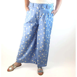 Princess Highway blue polka dot pants size 18 Princess Highway preloved second hand clothes 1