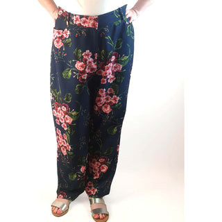 Eloquii navy print pants size 20 Eloquii preloved second hand clothes 1