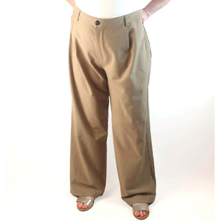 Princess Polly tan pinstripe pants size 24 Princess Polly preloved second hand clothes 2