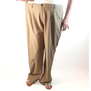 Princess Polly tan pinstripe pants size 24 Princess Polly preloved second hand clothes 3