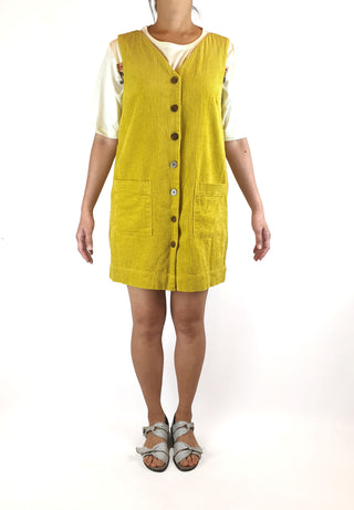 Gorman lime mustard cord dress size 10 Gorman preloved second hand clothes 5