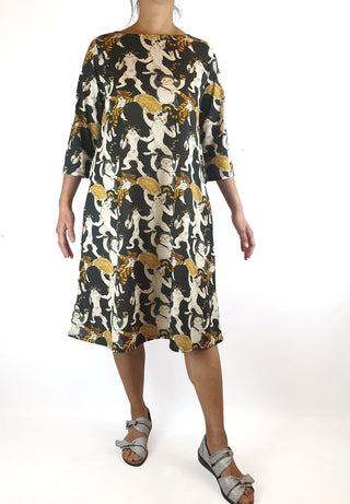 Ayako Ishiguro cat print dress size S Ayako Ishiguro + Design Tshirts Store Graniph preloved second hand clothes 1