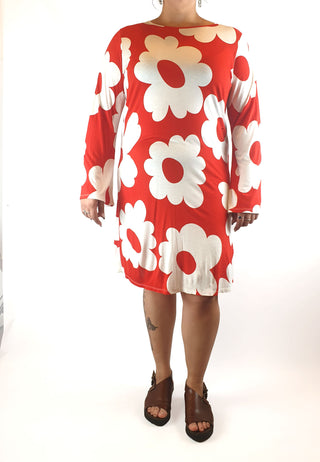 Nyata red and white print dress size 14-16