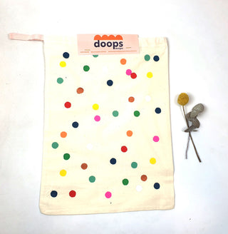 Doops polka dot draw string bag Doops preloved second hand clothes 1